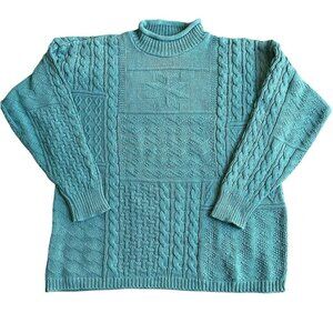 Vintage Van Heusen For Her Cable Knit‎ Sweater Christmas Cottagecore USA